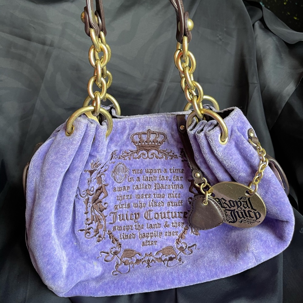 Y2k Juicy Couture Purple Velour Handbag